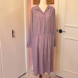 JACK MULQUEENA silksational for Neiman Marcus striped dress *vintage*